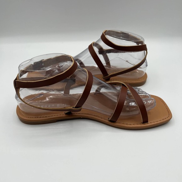 Madden Girl Stance Sandal Cognac Size 6 - Picture 5 of 6